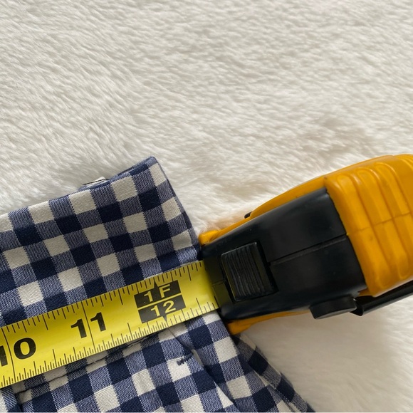 ZARA | Blue and white plaid high waisted pants - Picture 8 of 8